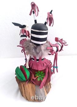Native American Navajo Handmade Water Melon Clown Kachina 11.8 Fran Yazzie