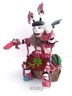 Native American Navajo Handmade Water Melon Clown Kachina 11.8 Fran Yazzie
