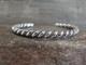 Native American Navajo Indian 3/16 Twisted Sterling Silver Bracelet By Tahe
