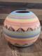 Native American Navajo Indian Hand Etched & Hand Painted Pottery Charlie