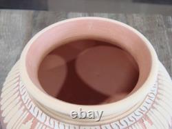 Native American Navajo Indian Hand Etched & Hand Painted Pottery Valencia
