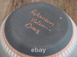 Native American Navajo Indian Hand Etched & Hand Painted Pottery Valencia