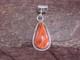 Native American Navajo Indian Sterling Silver & Spiny Oyster Pendant By Yazzie