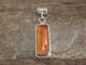 Native American Navajo Indian Sterling Silver & Spiny Oyster Pendant By Yazzie