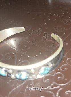 Native American Navajo Indian Sterling Silver Turquoise Bracelet -Paul Largo