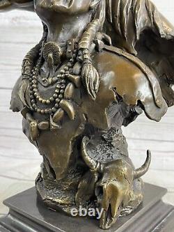 Native American Navajo Indian W Horse Statue Sculpture Figurine Bronze Gift