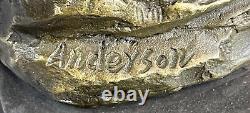 Native American Navajo Indian W Horse Statue Sculpture Figurine Bronze Gift