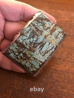 Native American Navajo Inlay Turquoise Belt Buckle Wow Zuni Stunning #H