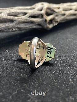 Native American Navajo Lavender Lepidolite Sterling Silver Ring Size 7.75
