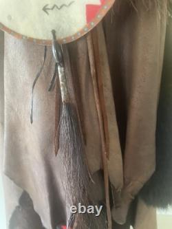 Native American Navajo Medicine Man Figure Handmade 30 inches Vintage