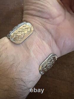 Native American Navajo Mens Bracelet NFL Seattle Seahawks Football Stunning # B