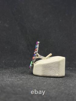 Native American Navajo Multi-Color / multistone Sterling Silver Ring Size 7