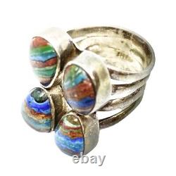 Native American Navajo Multistone Sterling Silver Ring