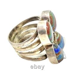 Native American Navajo Multistone Sterling Silver Ring