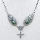 Native American-navajo-nevada Fox Turquoise And Sterling Necklace-martha Willeto