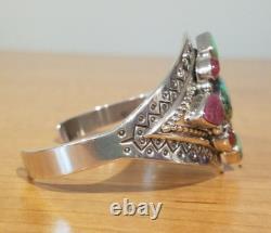 Native American / Navajo. NewithVintage (1994) Sterling Multi-Stone Bracelet