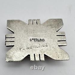 Native American Navajo P Sanchez Sterling Silver Oyster Channel Inlay Finding