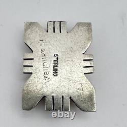 Native American Navajo P Sanchez Sterling Silver Oyster Channel Inlay Finding