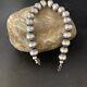 Native American Navajo Pearls 10mm Beads 8 Sterling Silver Bracelet 14183