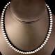 Native American Navajo Pearls 4mm Sterling Silver Bead Necklace 16 32 302