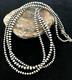 Native American Navajo Pearls Graduated 3 Strands Sterling Silver Necklace 18