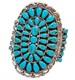 Native American Navajo Petit Point Turquoise Sterling Bracelet Signed Dlw