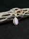 Native American Navajo Pink Fire Opal Sterling Silver Pendant