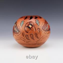 Native American Navajo Pottery Bowl By Irene & Ken White
