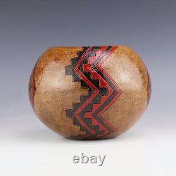 Native American Navajo Pottery Bowl By Roy Stewart