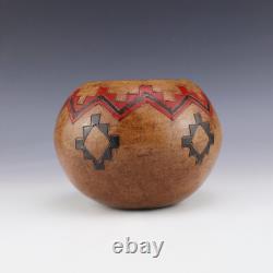 Native American Navajo Pottery Bowl By Roy Stewart