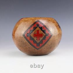 Native American Navajo Pottery Bowl By Roy Stewart