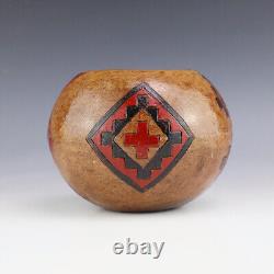 Native American Navajo Pottery Bowl By Roy Stewart