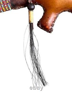 Native American Navajo Rawhide Turtle 13 Ceremonial Rattle By Larry Cly