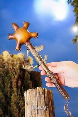 Native American Navajo Rawhide Turtle 13 Ceremonial Rattle By Larry Cly