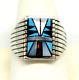 Native American Navajo Ring Size 12.5 Signed Sam Begay Inlaid Multi Gemstone 254