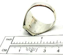 Native American Navajo Ring Size 12.5 Signed Sam Begay Inlaid Multi Gemstone 254
