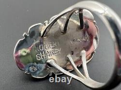 Native American Navajo Robert Shakey Sterling Silver 925 Blue Larimar Ring Sz 9