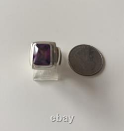 Native American Navajo Ronnie Willie Sterling Silver / Amethyst Ring Size 6