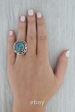 Native American Navajo Royston Turquoise Ring Sterling Silver Size 7 Hodgins