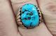 Native American Navajo Sadie Randolph Sleeping Beauty Turquoise Ring Mens 9.5