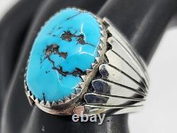 Native American Navajo Sadie Randolph Sleeping Beauty Turquoise Ring Mens 9.5