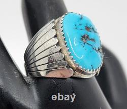 Native American Navajo Sadie Randolph Sleeping Beauty Turquoise Ring Mens 9.5