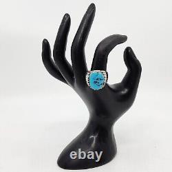 Native American Navajo Sadie Randolph Sleeping Beauty Turquoise Ring Mens 9.5