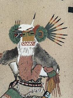 Native American Navajo Sand Painting Art Spirit Dancer Signed By J Begay