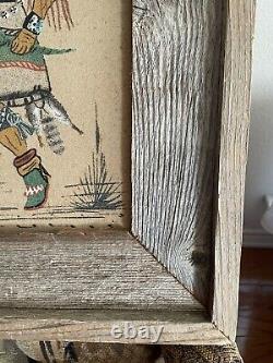 Native American Navajo Sand Painting Art Spirit Dancer Signed By J Begay
