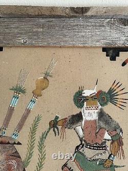 Native American Navajo Sand Painting Art Spirit Dancer Signed By J Begay