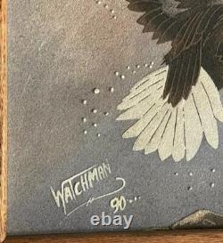 Native American Navajo Sand Painting With Big Eagle By Michael Watchman