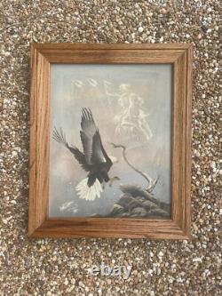 Native American Navajo Sand Painting With Big Eagle By Michael Watchman