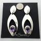 Native American Navajo Silver Amethyst Handmade Post Earrings