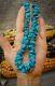 Native American Navajo Sleeping Beauty Turquoise Nugget Necklace 26 Inches